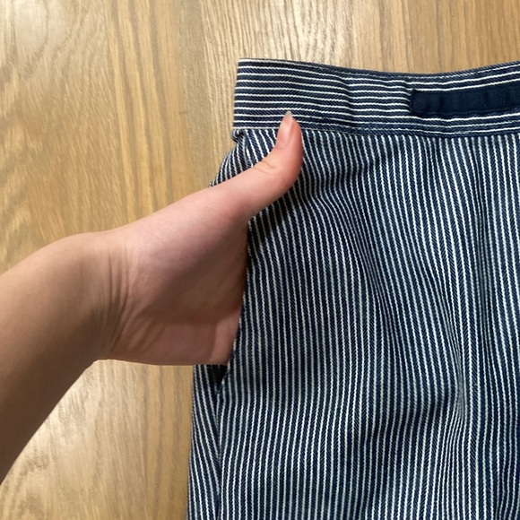 Alfred Dunner Petite Women’s Navy White Striped Straight Leg Pants Bottoms - Picture 6 of 8